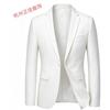 Herren Unifarbene Ein-Knopf-Blazerjacke