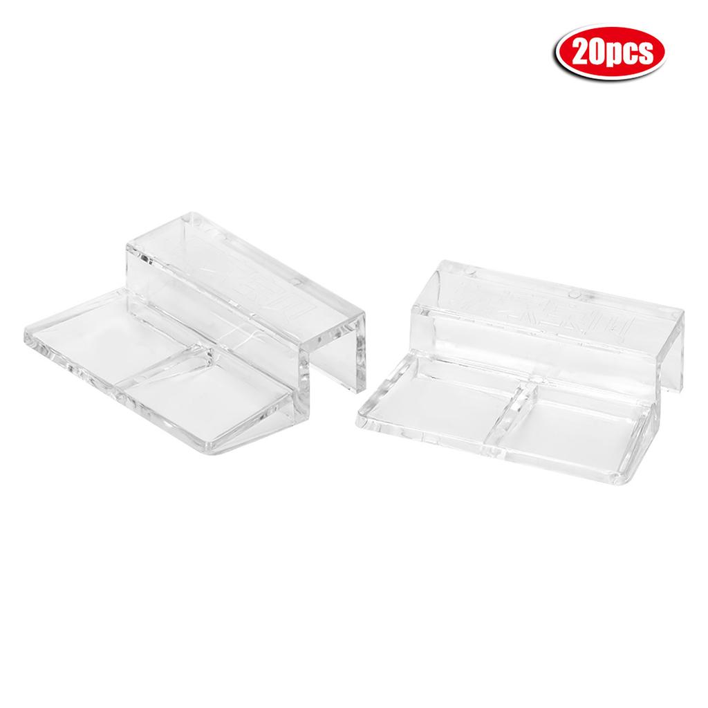 20Pcs Glass Cover Acrylic Clip Holder Support Clamp Accessory for Aquarium Fish Tank