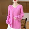 Women's Cashmere Sweater Qinghe Cashmere 30% Cashmere 70% Wool Autumn and Winter Pullover Warm and Fashionable