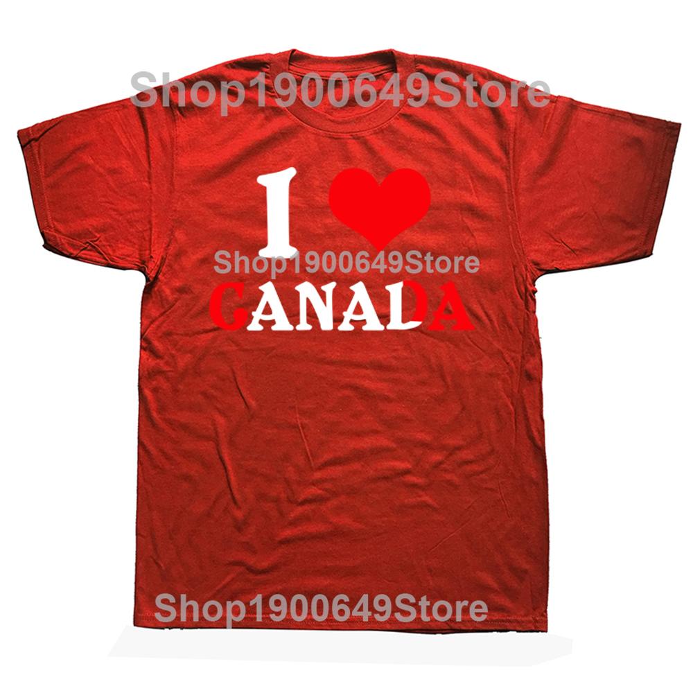 

I Love Canada T Shirt Funny Humor Streetwears 100 Cotton Unisex Oneck Soft Tshirts for Men Women S