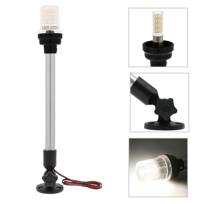 Marine Boat LED Navigation Light Fold Down Anchor Light 360 Degree Sailing Signal Light For Yacht Marine Boat Lamp 12~24V