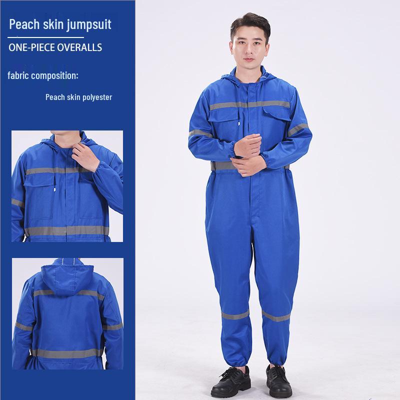 

Men s Dustproof Mechanic Jumpsuit - Breathable, Reflective, Dirty-Resistant, One-Piece Work Suit for Auto Repair and Aquaculture. M