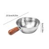 Mały rondel z drewnianym uchwytem ze stali nierdzewnej Patelnia do sosów Patelnia do makaronu na jedną porcję Patelnia do omletów Wielofunkcyjny garnek