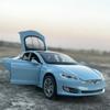 1/32 Tesla Model S 100D SUV Toy Car Model Diecast Alloy Metal Miniature Sound & Light Pull Back 1:32 Collection Gift For Boy Kid
