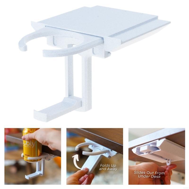 

Foldable Beverages Rack Under Table Clamp Mount Expandable Storage X3UC CN