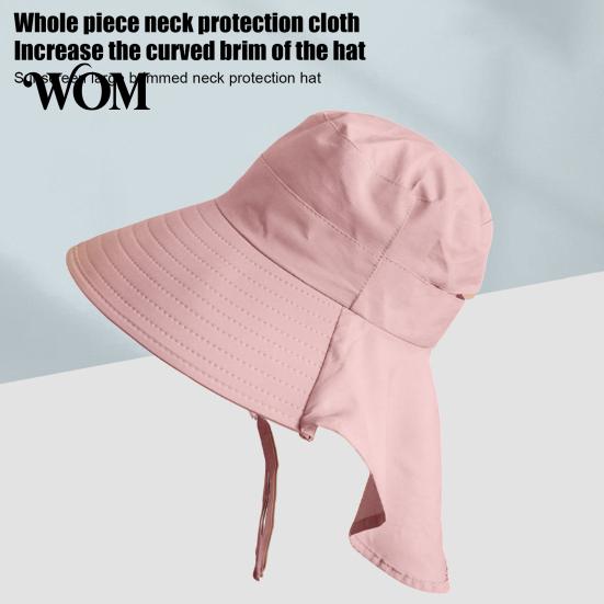Wide Brim Sun Hat for Women with Neck Flap, Packable Lightweight Summer Hiking Beach Hat, UV Protection Travel Commuting Foldable Flap