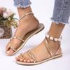 Elegant Women Flat Sandals Open Toe Non Slip Shoes Outdoor Beach Slides Women Summer Lightweight Sexy Sandals Sandalias De Mujer