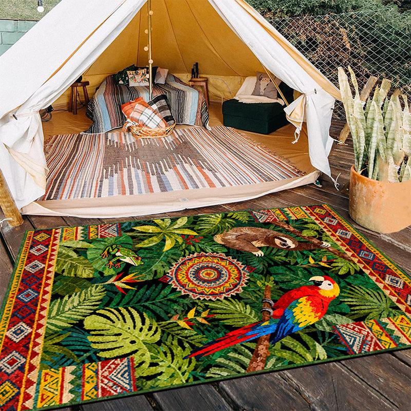 

Hot Selling Tropical Rainforest Decorative Carpet, Terrace Thickened Wear-resistant Carpet, Living Room Sofa Coffee Table Carpet 40x60cm