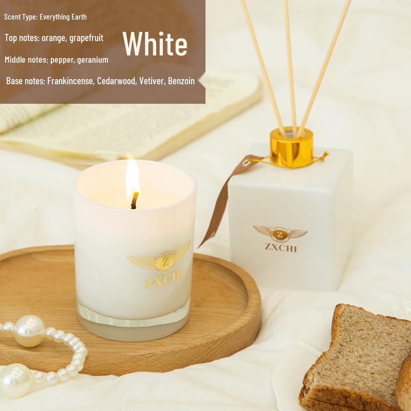 Valentine s Day Aromatherapy Gift Box with Classic Scented Flameless Wax Candles, Incense, and Long-lasting Fragrance. белый