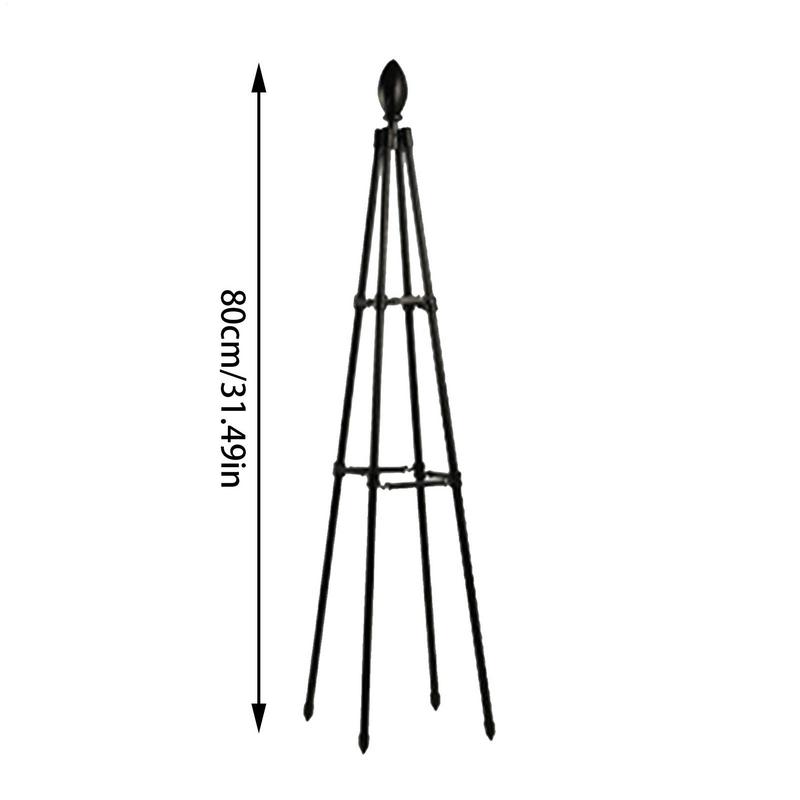 80/120/160cm Outdoor Garden Climbing Vine Flower Rack Iron Wire Plant Support Frame Balcony Vine Climbing Trellis