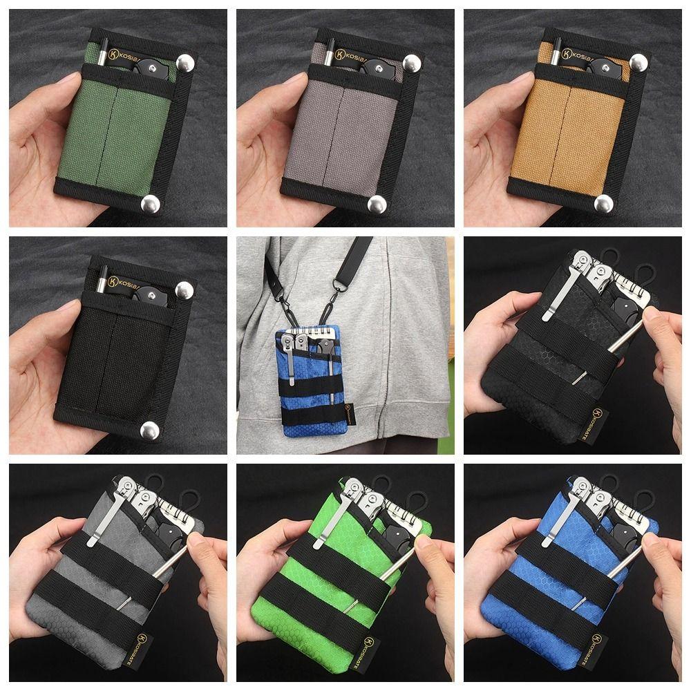 Large Capacity EDC Pouch Wallet Oxford Camping Storage Wallet Hiking Outdoor Coin Purse  Unisex