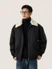 ACU Men's Lapel Fur Collar Down Jacket: Winter Casual Workwear Flight Suit Warm Outerwear