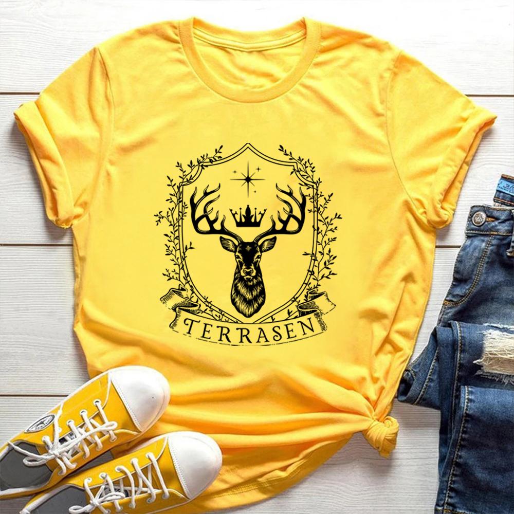 Terrasen Shirt Throne of Glass Merch Sarah J Maas Bookish Shirt Booklover Gift ACOTAR Crescent City Velaris Tops Graphic Tees