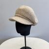Women'S Wool Newsboy Cap - Autumn Winter Knitted Painter Hat, Solid Color Retro & Warm Fashion Accessory
