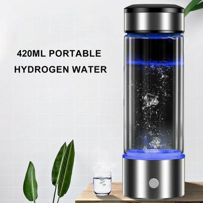 420ML Portable Hydrogen Water Generator Bottle with SPE PEM Technology Health Boosting Electrolyzed Water Cup