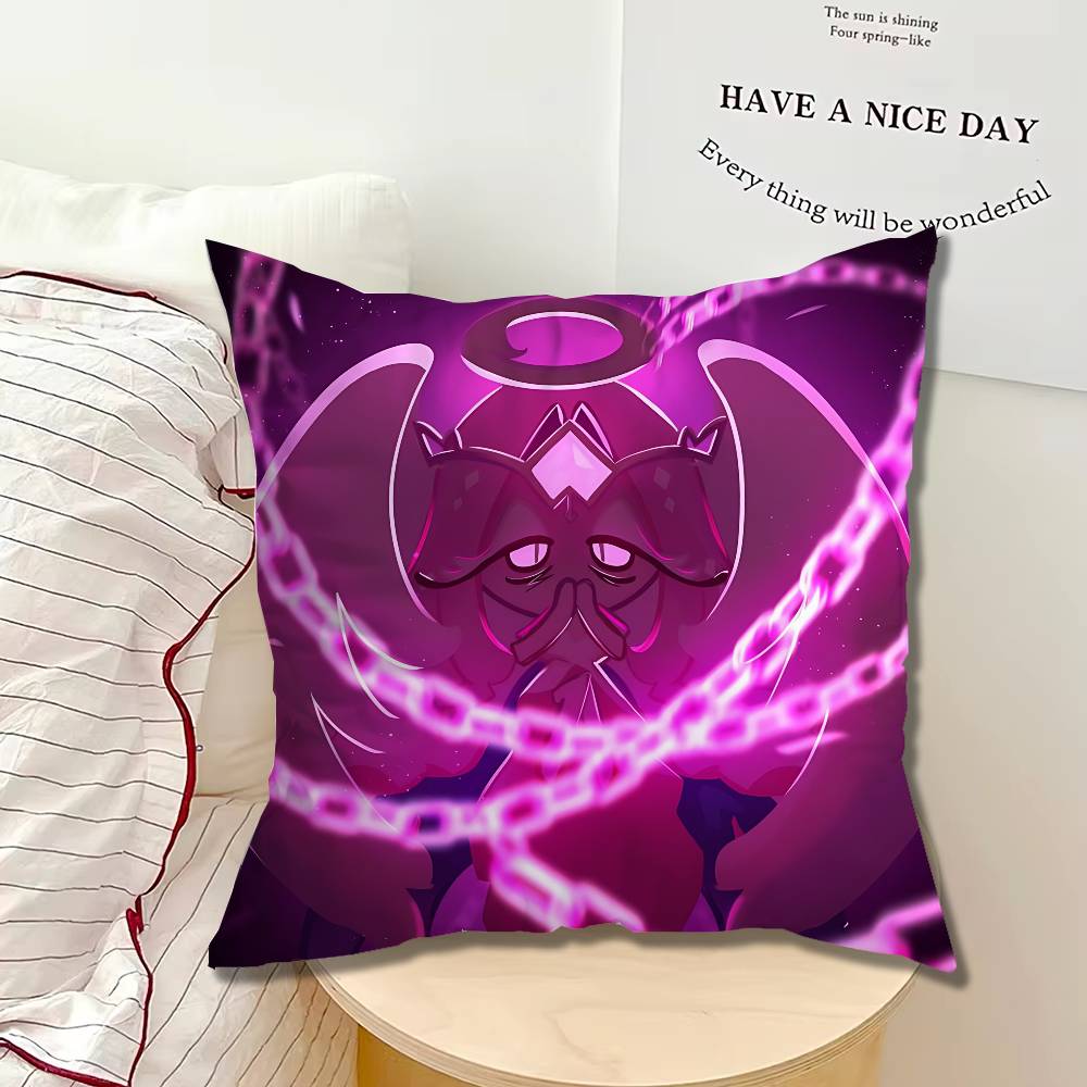 White lily CCookie Run Kingdom Pillow cases Organic Linen Pillow Case DoubleSided Print Cushion Cover for Sofa Home Decor Gift