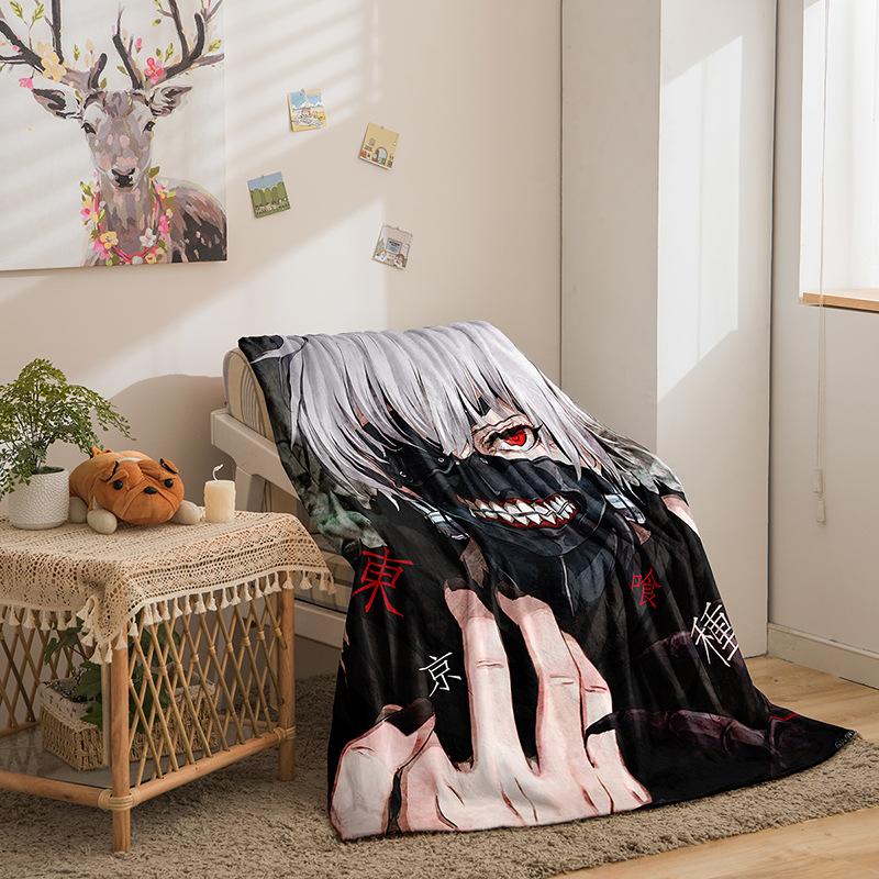 Cartoon Tokyo Ghoul Series Double Sided Flannel 3D Digital Printing Blanket Cover
