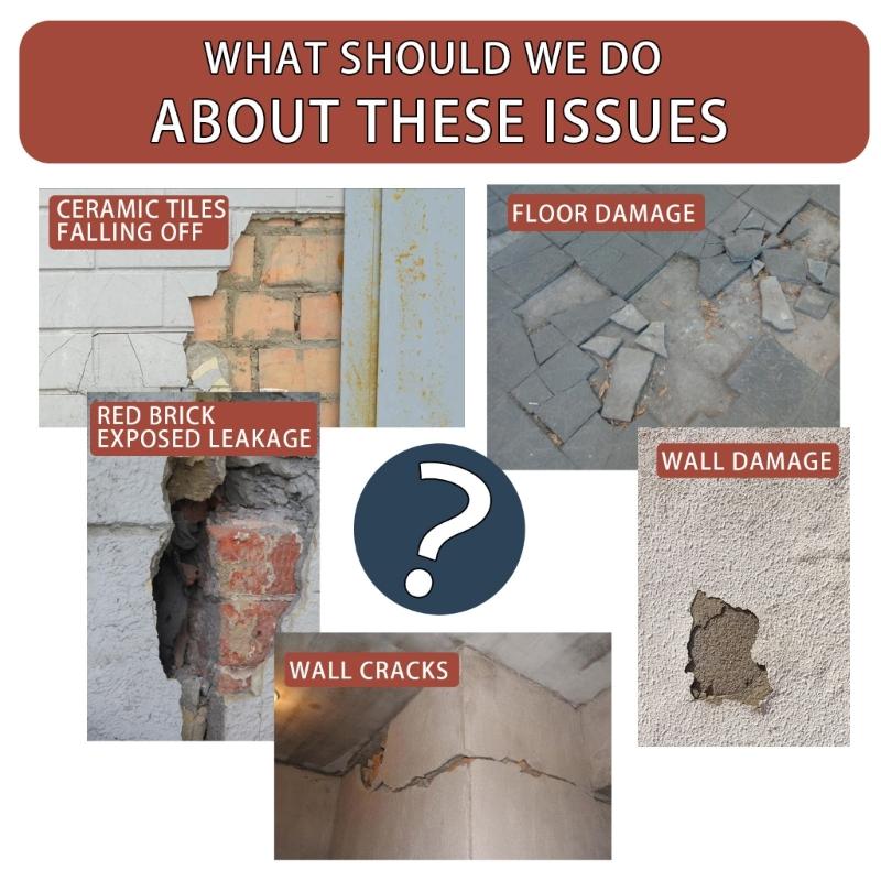 Hållbar & Mångsidig Lösning Pålitligt & Vattentätt Reparationscement Snabbtorkande Cement för Sprickiga Kakel & Skadad Fogmassa