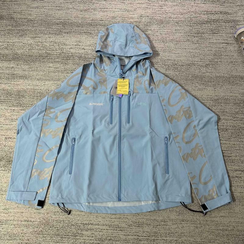 Mens Waterproof Windbreaker Jacket Elite Work Reflective Coat Casual Outdoor Hooded Youth