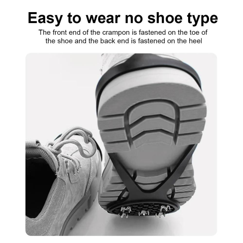 1 Pair New 5/8 Teeth Ice Gripper Spike Anti-Slip Spike Shoes Crampons Universal Spike Grips Cleats For Shoes