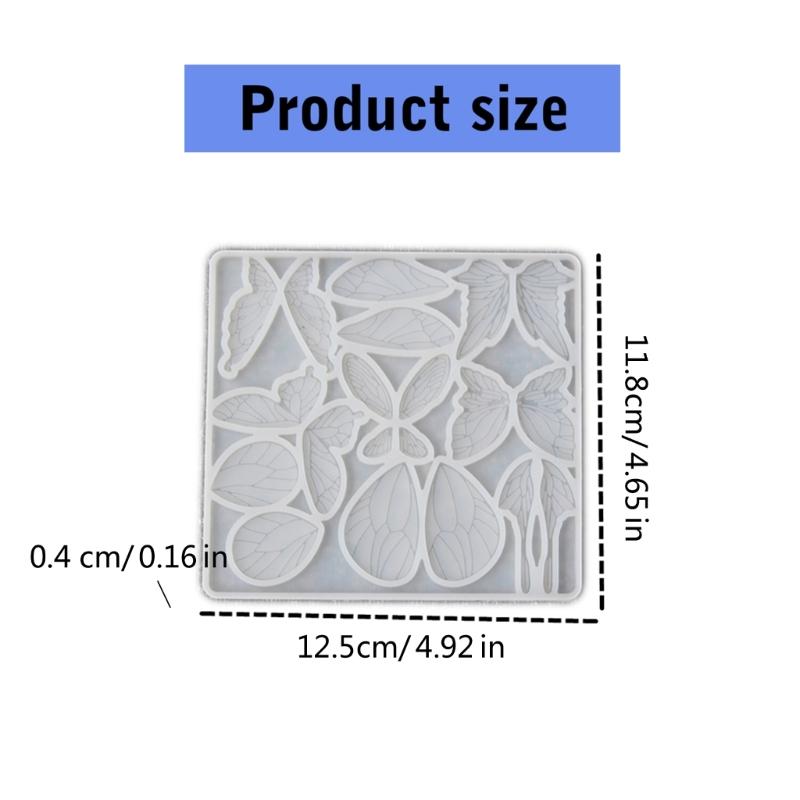 Butterfly Wing Shapes Crafting Mold Artistic Silicone Butterfly Wing Crafting Mold for Enthusiasts and Students