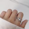 Lindon Classic Copper Alloy Zircon Ring Ladies Jewelry Wedding Promise Party Gift