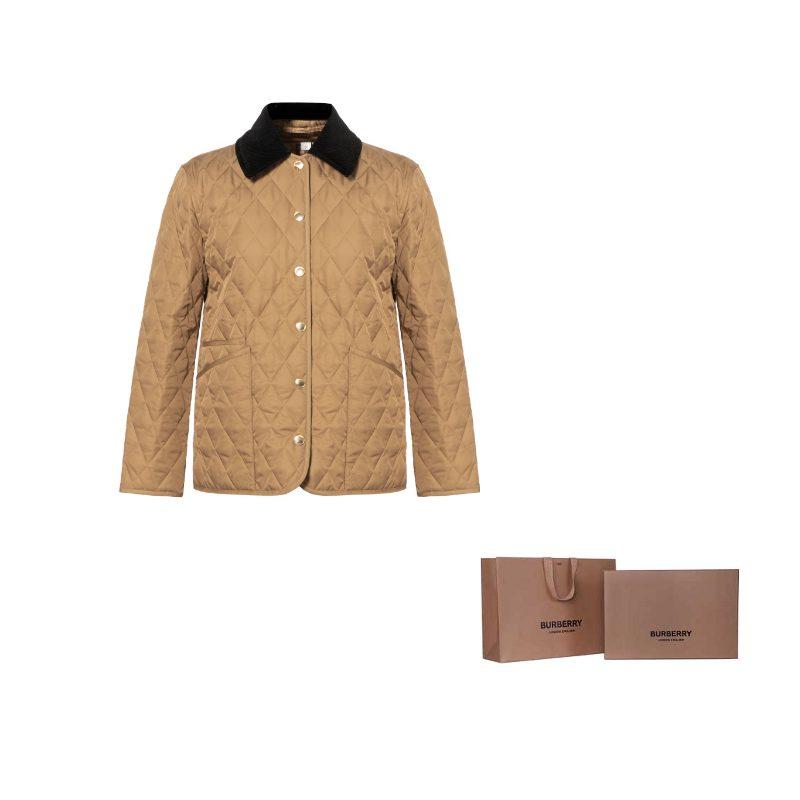 Burberry Puffer Jacket Classic Fit Women's Camel Brown 80391161,80498641,81089891