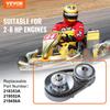 VEVOR Drive Clutch, 2-8HP Engine, 2000 RPM High-Strength Drive Clutch with Asymmetric Designed Wheels & Robust Rubber Belt