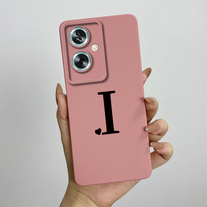 For Oppo A79 Case OPPO A79 5G Phone Case Oppo A79 Cover OPPO CPH2553 Cute Initial Letters Square Silicone Shockproof Back Cover