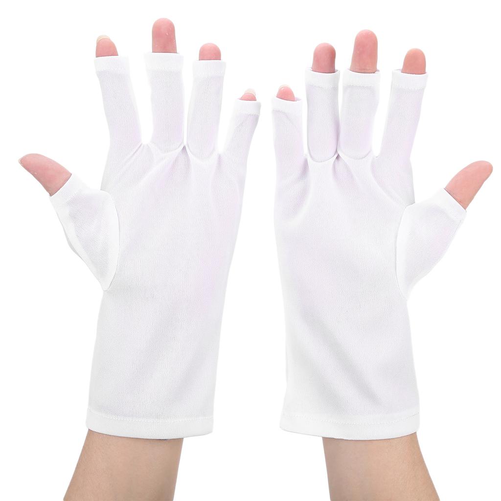 1 Pair AntiUV Glove LED Nail Art Curing Lamp UV   Glove Nail Art Skin Care Glove(Black )