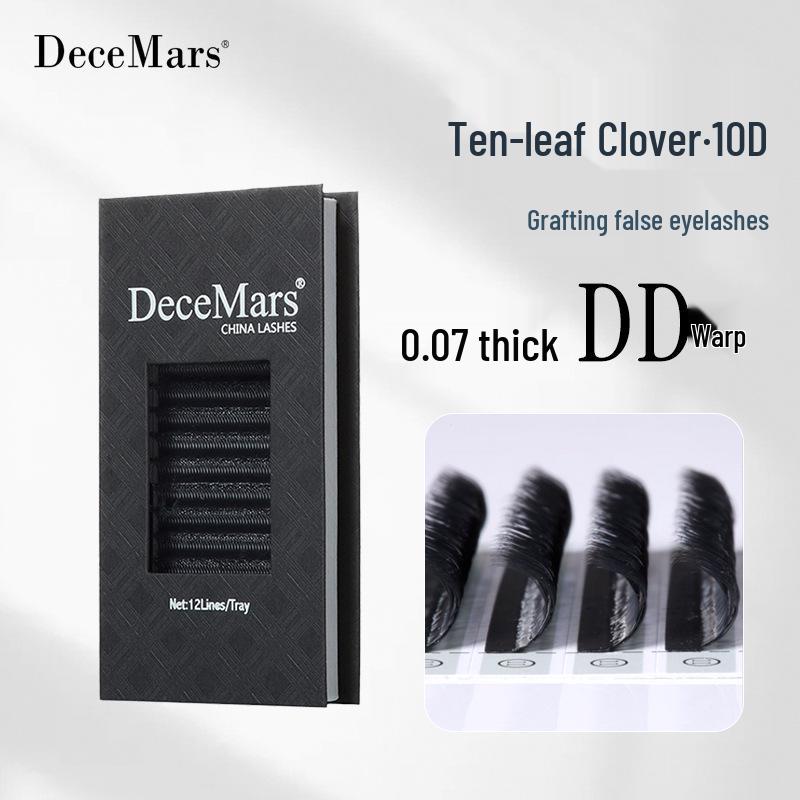 DeceMars 10D Natural Clover Grafted Individual False Eyelashes - Long-lasting Extensions