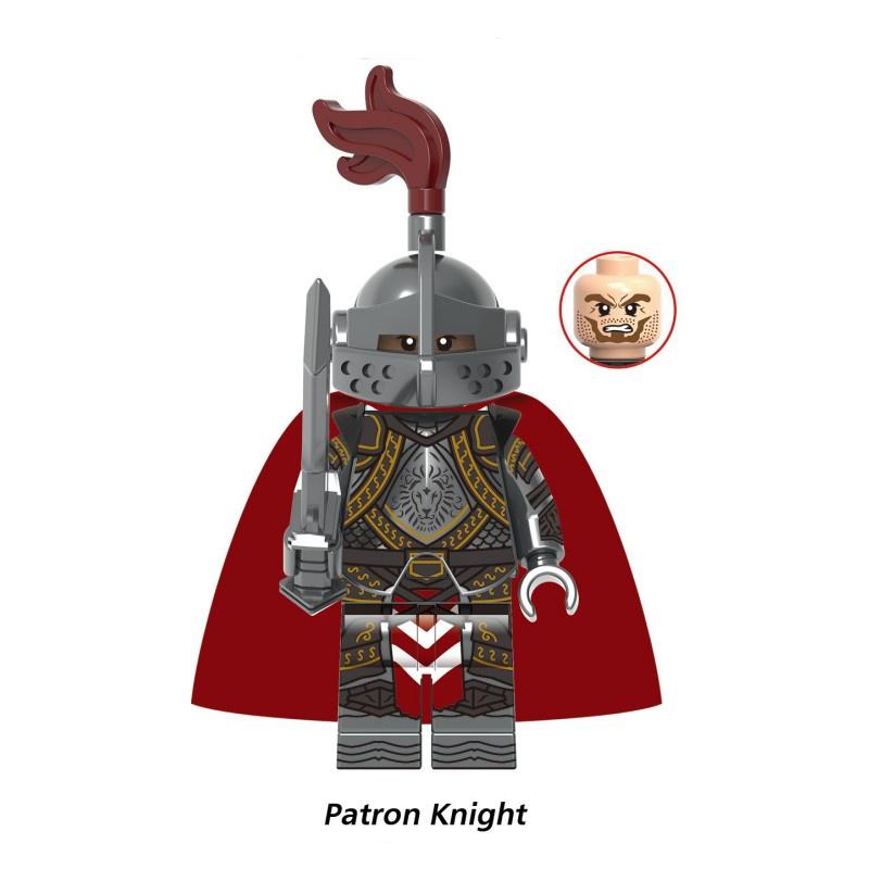 Kinder Bausteine Spielzeug X0348 Mittelalterliche Tempelritter Kaiserlicher Goldener Ritter Kampf Priester Figur