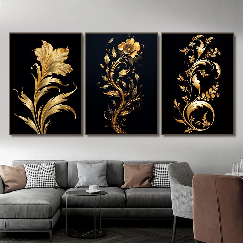 1pcs Canvas Painting Dark Golden Flower Wheat Canvas Painting Decorative Paintings Wall Decor Art Mural Wall Decoration for Home No Frame