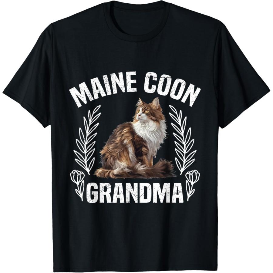 Cat Granny PROUD MAINE COON GRANDMA Maine Coon Grandmother T-Shirt XXXXXL