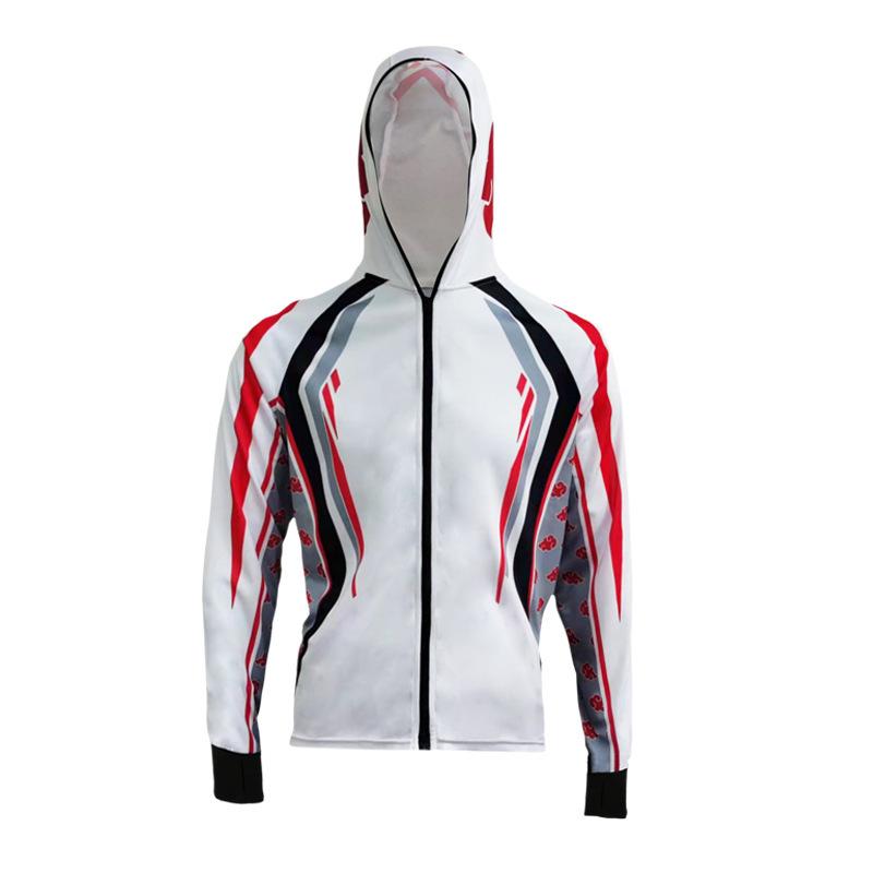 Sports Outdoor fishing UV protection clothing Sunscreen clothing Fishing clothing Men s sea fishing quick-drying zipper head cap Fishing clothing XXS