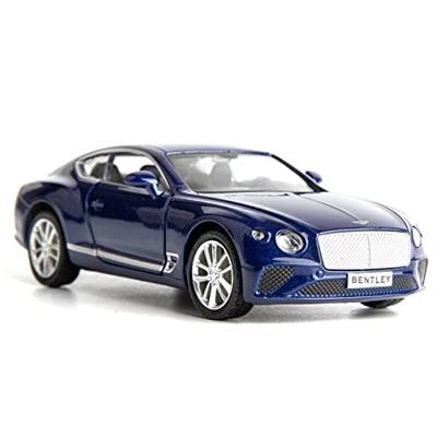1:36 Kompatybilny do Diecasting Model Samochodu Stopu Bentley Continental GT Samochodzik, Pojazdy Wycofać Samochodzik dla Maluchów Dzieci Chłopcy Dziewczęta Prezent Niebieski