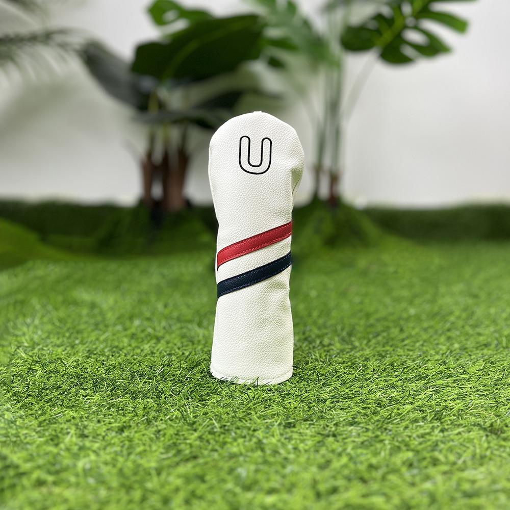 

Digital Label Golf Club Protector Double Line Wood Headcover Durable Golf Head Cover Golf Supplies White Hybrid