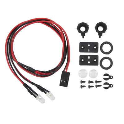 RC LED Spotlights High Simulation White Light RC Car Headlight with 2 Plastic Bases for 110 112