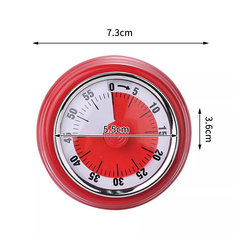 Mechanical Kitchen Timer Visible Magnetic Countdown Alarm for Home Baking Cooking Outdoor Picnic Time Reminder