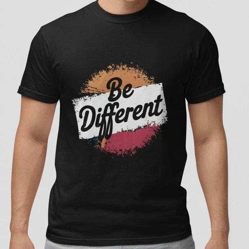 Be Different T-Shirt Inspirational Quote Graphic Tee Positive Motivational Top S