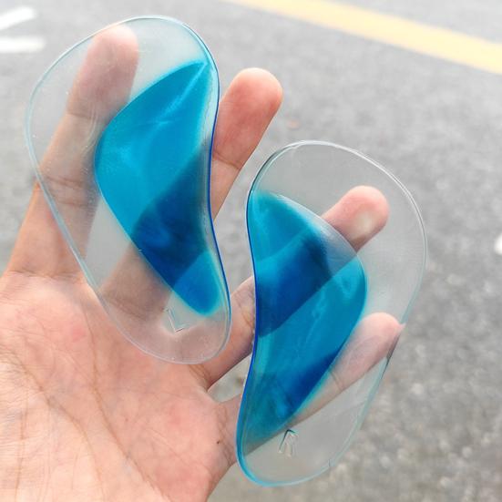 1 Pair Arch Support Insoles Correct Position Shoe Insoles Breathable Skin-Friendly Adhesive Foot Pads for Plantar Fasciitis Flat Feet Relief