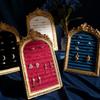 Vintage Jewelry Storage Shelf Home Decoration Large Capacity Velvet Earring Ring Shelves Space Saving Display Cabinet