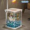 Creative Mini Desktop Fish Tank INS with LED Light Plastic Clear Aquariums Silent Operation Durable Landscape Fish Tank