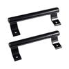 Black 8-inch Aluminum Sliding Door Handle - Pack of 2, Modern Design