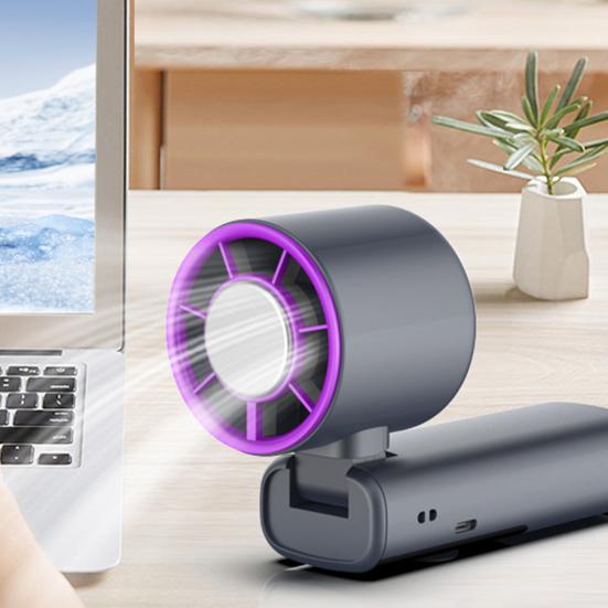 Handheld Cooling Fan 90 Degree Adjustable Foldable Mini Fan with Ice Cooling Personal Air Conditioner for Travel Office Outdoor