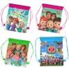 Cocomelon Drawstring Bag Backpack For Kids Featuring Stain-resistant Non-woven Fabric