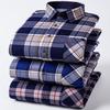 Men's Winter Sherpa Lined Flannel Shirt Jackets Long Sleeve Button Down Fleece Dress Shirts for Men Casual Warm Comfortable Thermal Shirt With Pockets