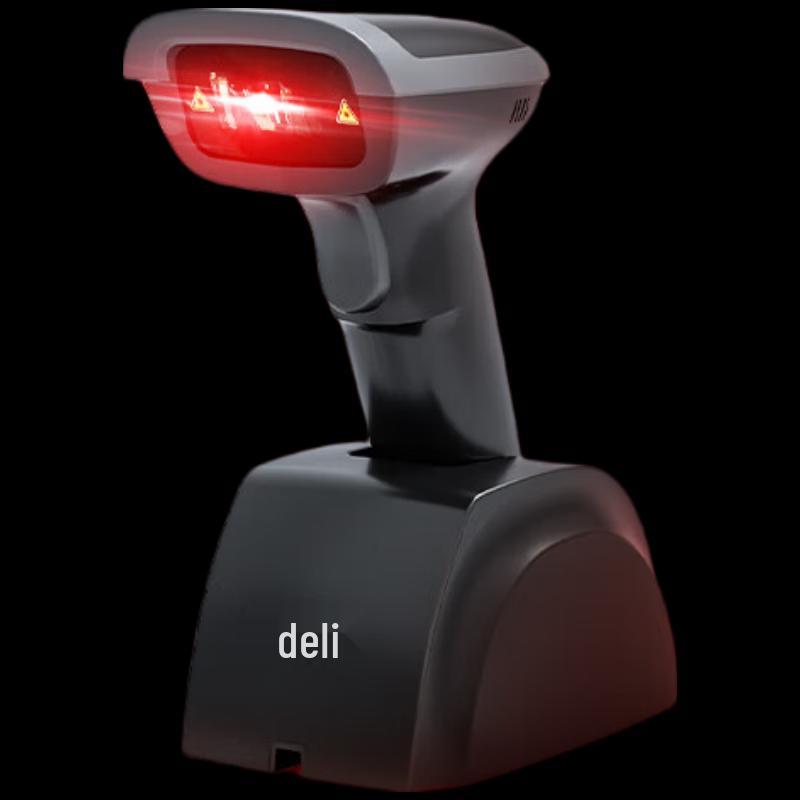 

Deli Wireless 1D Laser Barcode Scanner with Charging Base