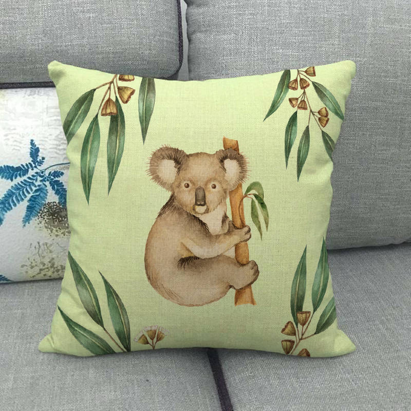 Simple Animal Pattern Collection Digital printing short plush pillow covers for car sofa office cushion cover home goods