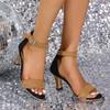 Fashion 2024 new summer Women sexy Fashion High Heels Sandals Round Head Open Toe Suede Sandals Women Non-slip Wear-resistant Shoes